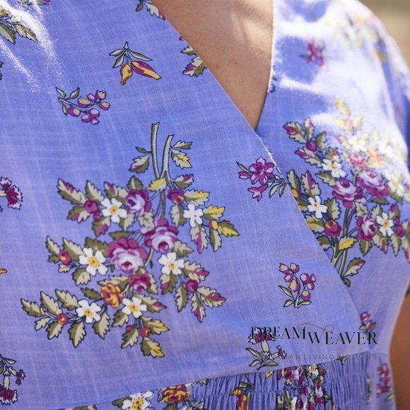 Bellevue Cottage Dress Periwinkle - Picture 6 of 7